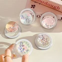 Luxury Crystal Glitter Liquid Quicksand Magnetic Phone Powder Flower Grip Holder for Magsafe Socket Case Cover Bracket Stand