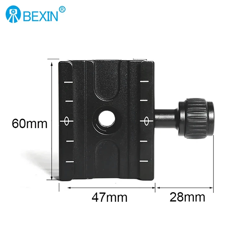 BEXIN QR-60 Universal Camera Plate Quick Release Clamp Holder Tripod Ball Head Mount Adapter Clamp for Arca Swiss DSLR Camera