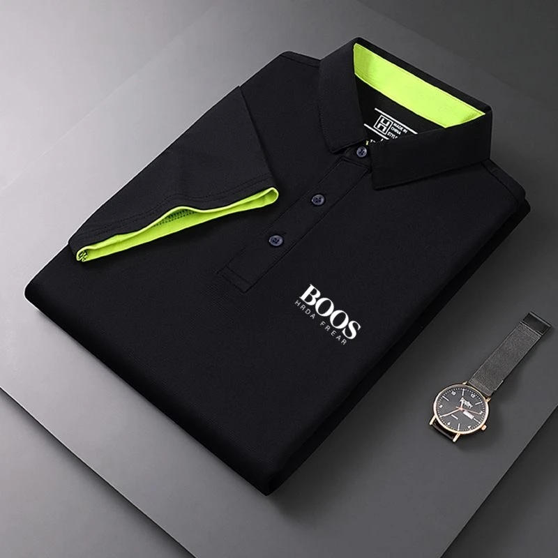 BOOSHRDAFREAR Herren Kurzarm Poloshirt 3
