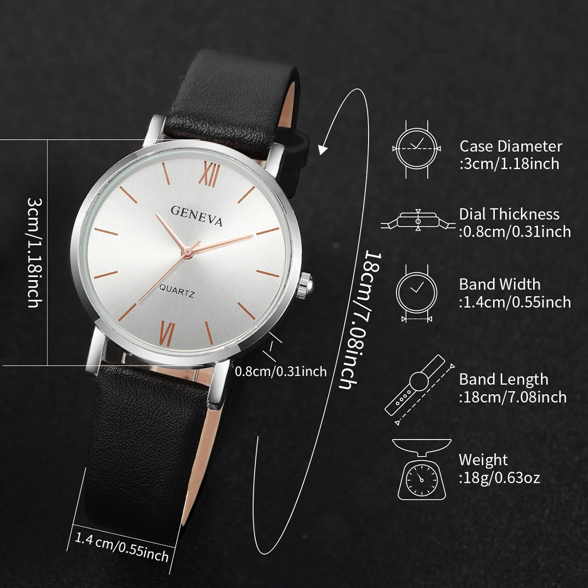 男の子と女の子のための多用途のクォーツ時計セット,カップルのためのトレンディなブレスレット,ロマンチックな愛,カジュアルな革,お祭りの贈り物