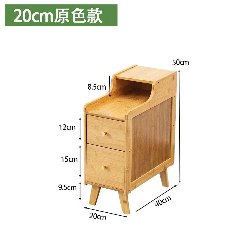 Bamboo Bedside Tea Table Creative Side Storage Cabinet Perfect for Bedroom Comfort Living Room Elegance Furniture