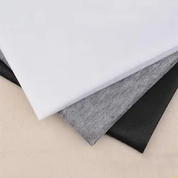 100cm Wide Gray White Black Non-woven Fabric Interlinings & Linings Iron On Sewing Patchwork Adhesive Single-sided 25g / 45g