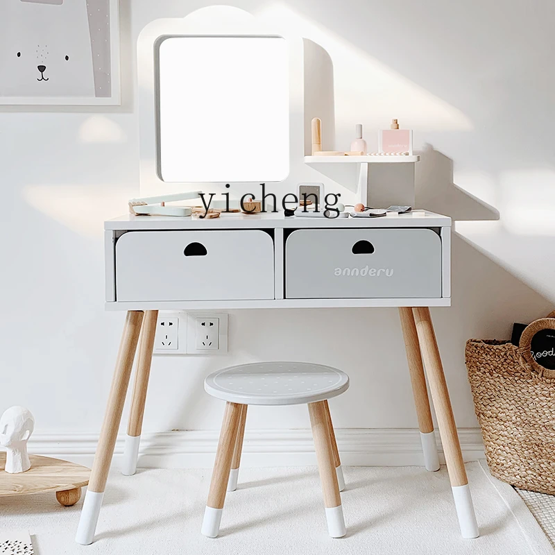 Commode de maison de jeu XL pour enfants, jouet de simulation de boîte à bijoux