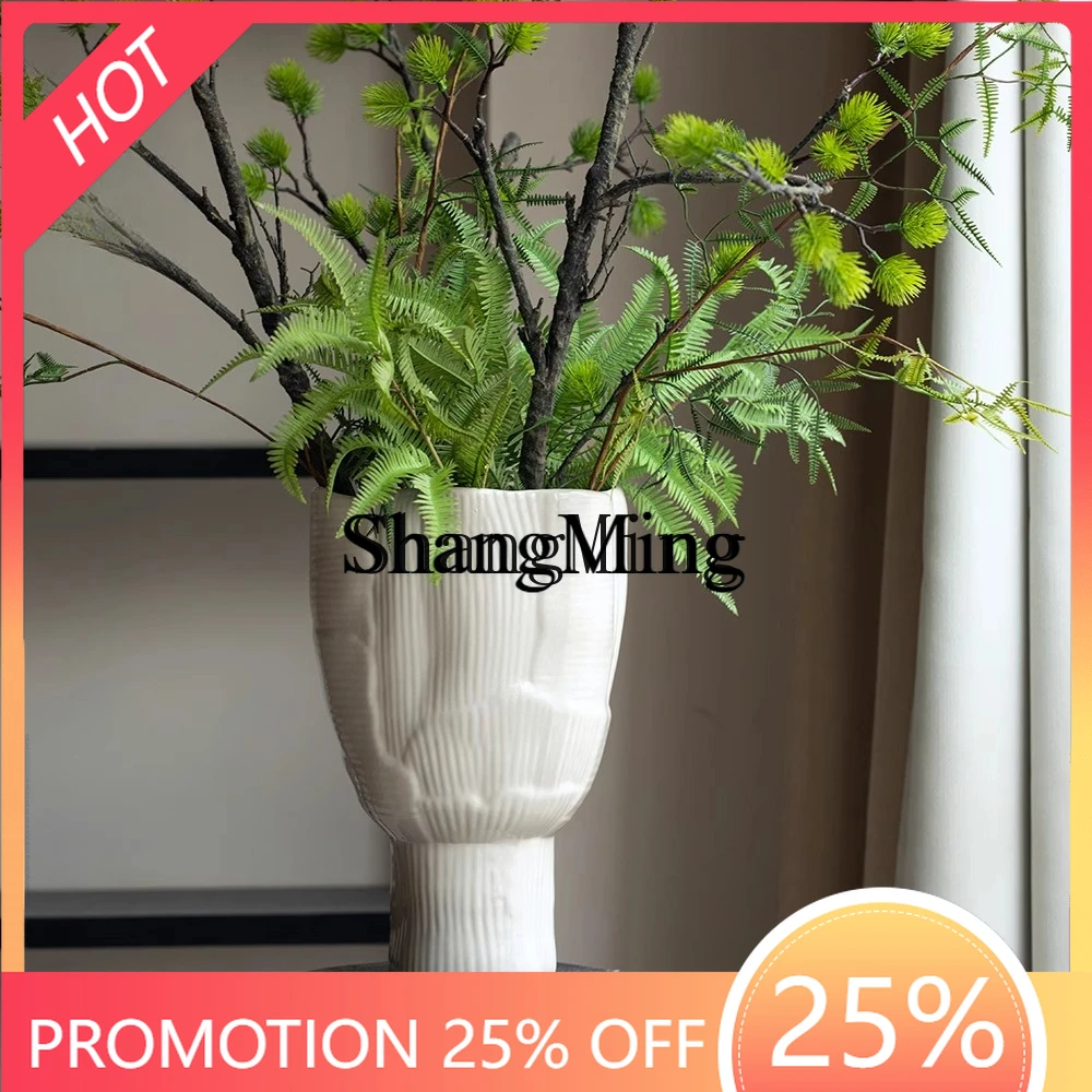 

FG good-looking home new Chinese handmade white simple retro flower ware quaint