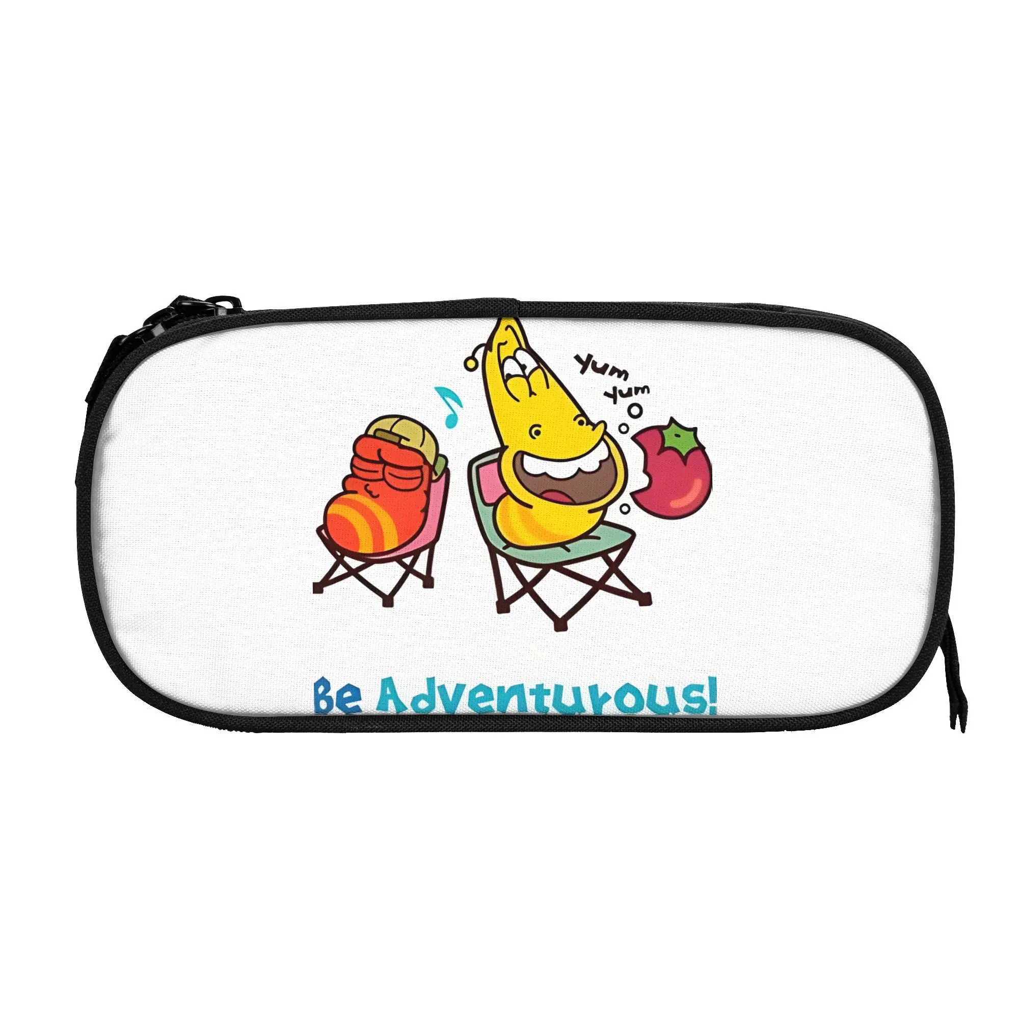 1 Piece Stylish Animation Larva's Cute Relax  Pencil Case Student Pen Bag Larva Office Stationery Bag