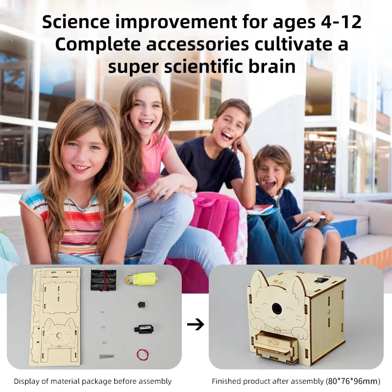 لتقوم بها بنفسك مبراة أقلام كهربائية أطقم منمذجة تكنولوجيا العلوم تجربة أداة تعليمية خشبية ألعاب ألغاز لعبة للأطفال #4