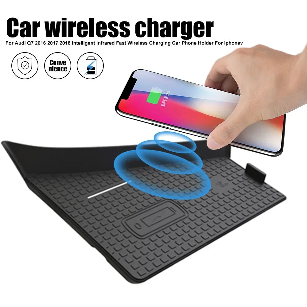 Fast Wireless Charger Pad for 2016 2017 2018 Non-Slip Dashboard Car Holder Stand - Car Charging Mat