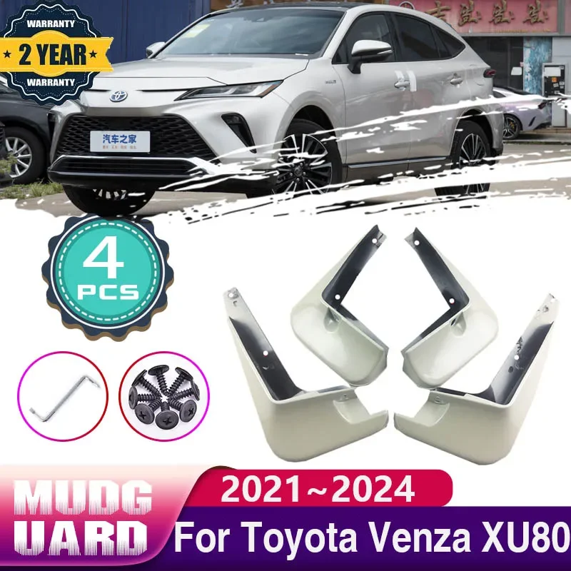 4x Car Rear Fender for Toyota Venza XU80 2023 Accessories 2021~2024 Mud Flaps Splash Guards Wheel Mudguards Baking Paint Mudflap