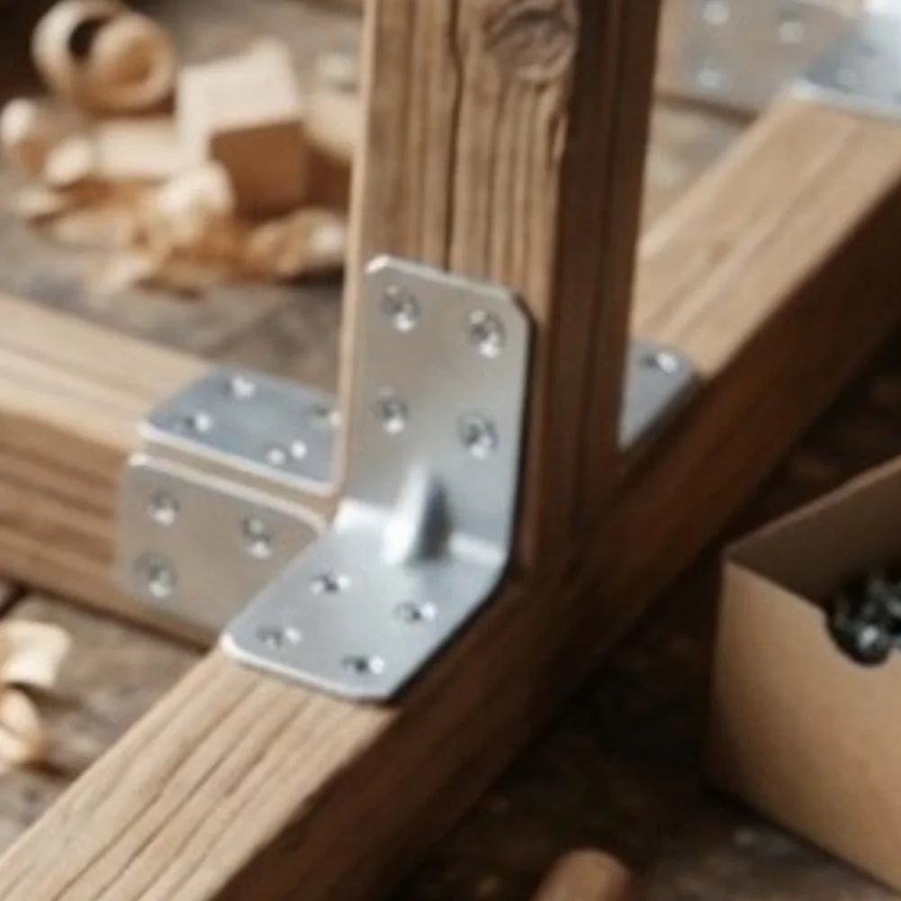 20pcs Multi Hole L Brackets 2x2x1.4 Inch Galvanized Steel for Tool Free For Furniture Cabinet For Wood Installation