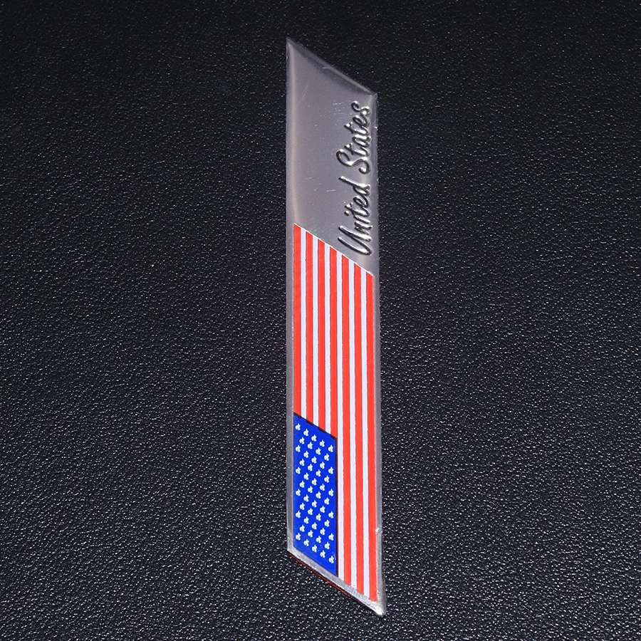 USA American Flag Badge Emblem Car Sticker 3D Metal Chrome Decoration Decal Waterproof Universal Exterior Parts Car Accessories