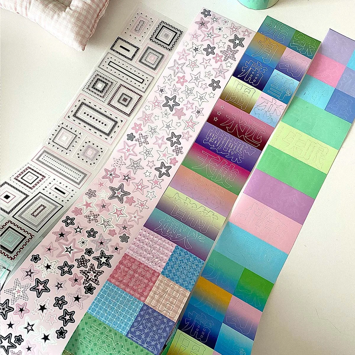 

Декоративные наклейки с блестящим песком, текстовая наклейка в рулоне для скрапбукинга, осенние винтажные наклейки Guca Craft Deco