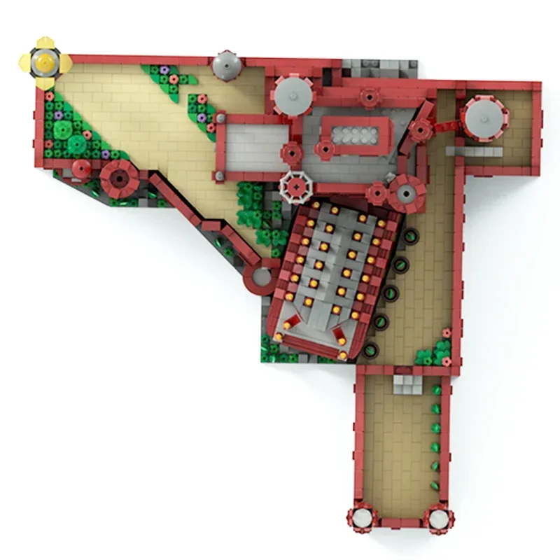 Moc Bouwstenen Kasteel Model De Rode Keep Forttechnologie Modulaire Blokken Geschenken Speelgoed Voor Kinderen Diy Sets Assemblage