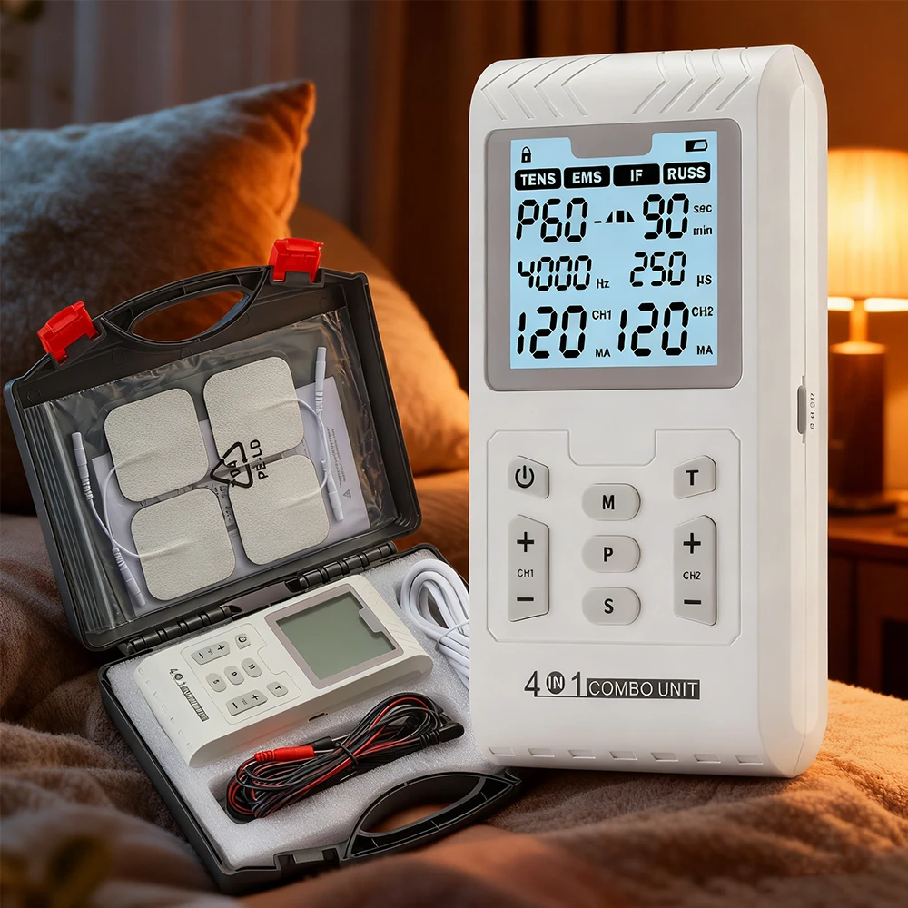 Adjustable High-Frequency Electric Muscle Stimulator Interferential Electrostimulator Physiotherapy Massage for Body Device