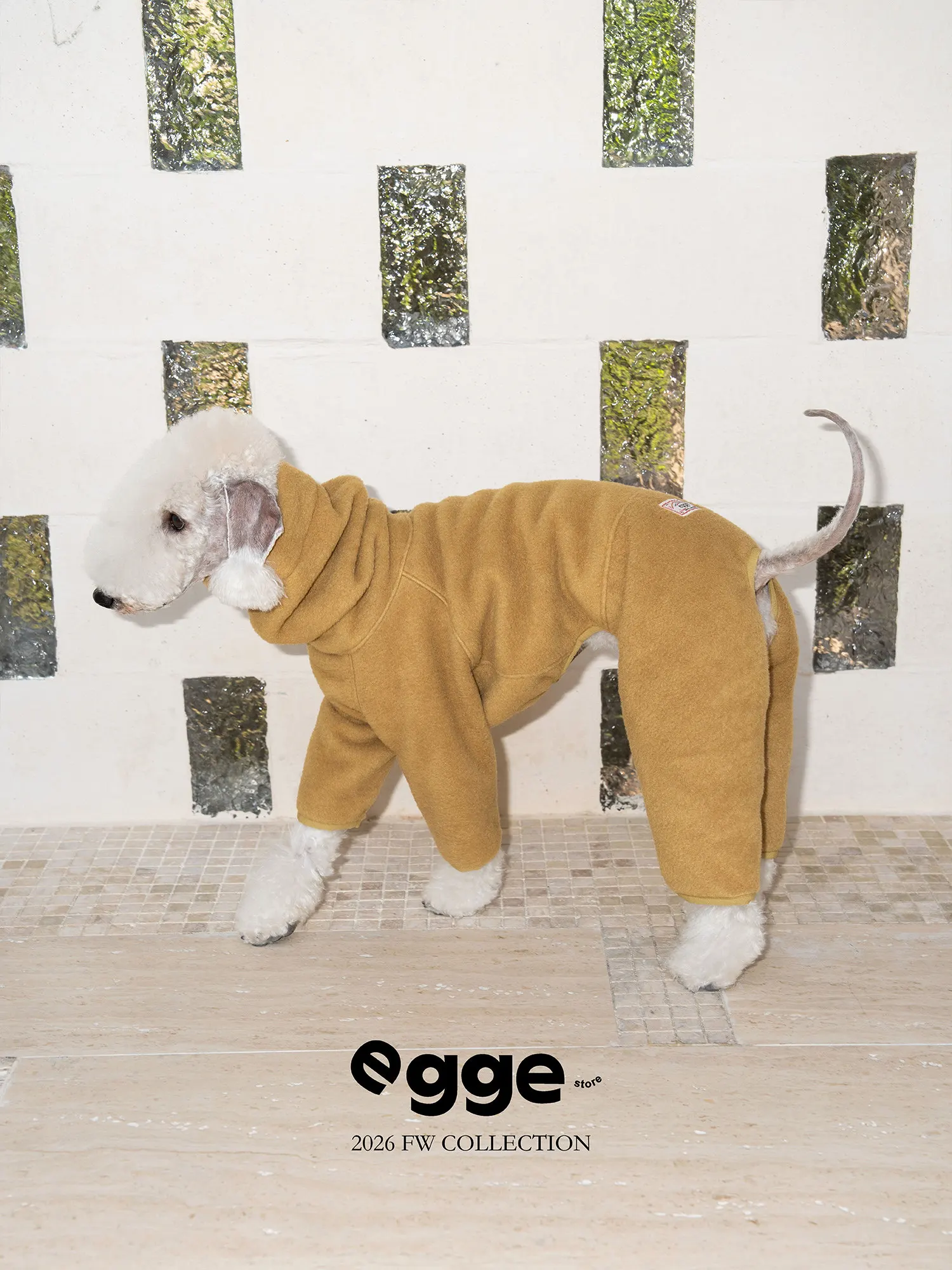 Hoge hals anti-statische hondenoverall, dikke warme winterkleding voor 4-potigen, geschikt voor Italiaanse windhond, Bedlington, Sighthound, zachte overall