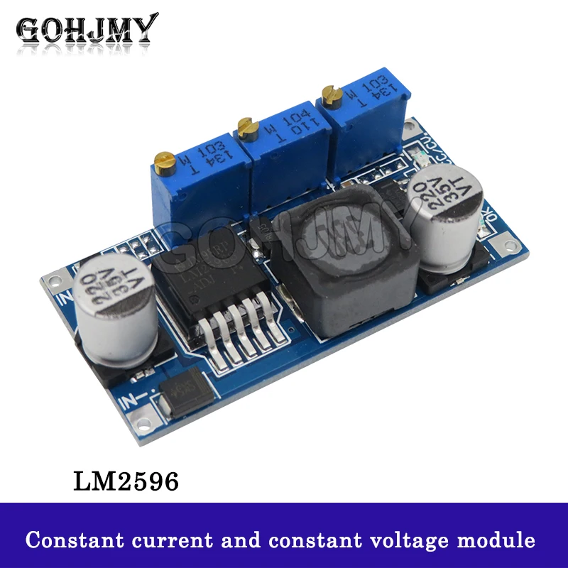 LM2596 constant current and voltage LED driven lithium-ion battery charging power module with high efficiency and low heatGOHJMY