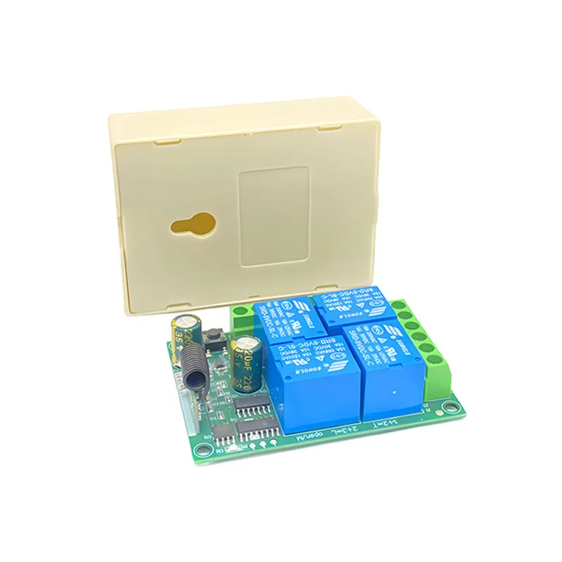 DC12V 10Amp 4CH リレー受信機と送信機ガレージドア 433Mhz ユニバーサルワイヤレスリモコン