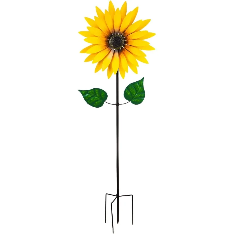 

Evergreen Garden 75" H Sunflower Statement Wind Spinner Garden Décor and Accessories for Home and Yard