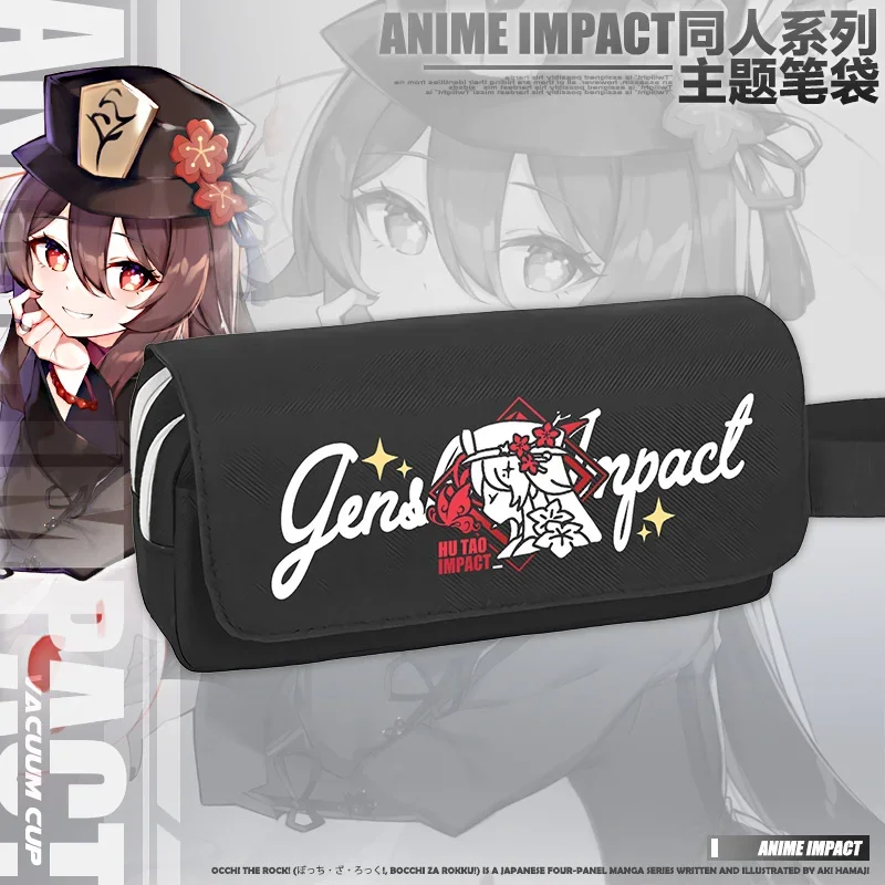 Anime Genshin Impact Alhaitham Wanderer Yae Miko Pen Bag Stationery Pencil Box Pencil Case School Supplies Storage Bag Student