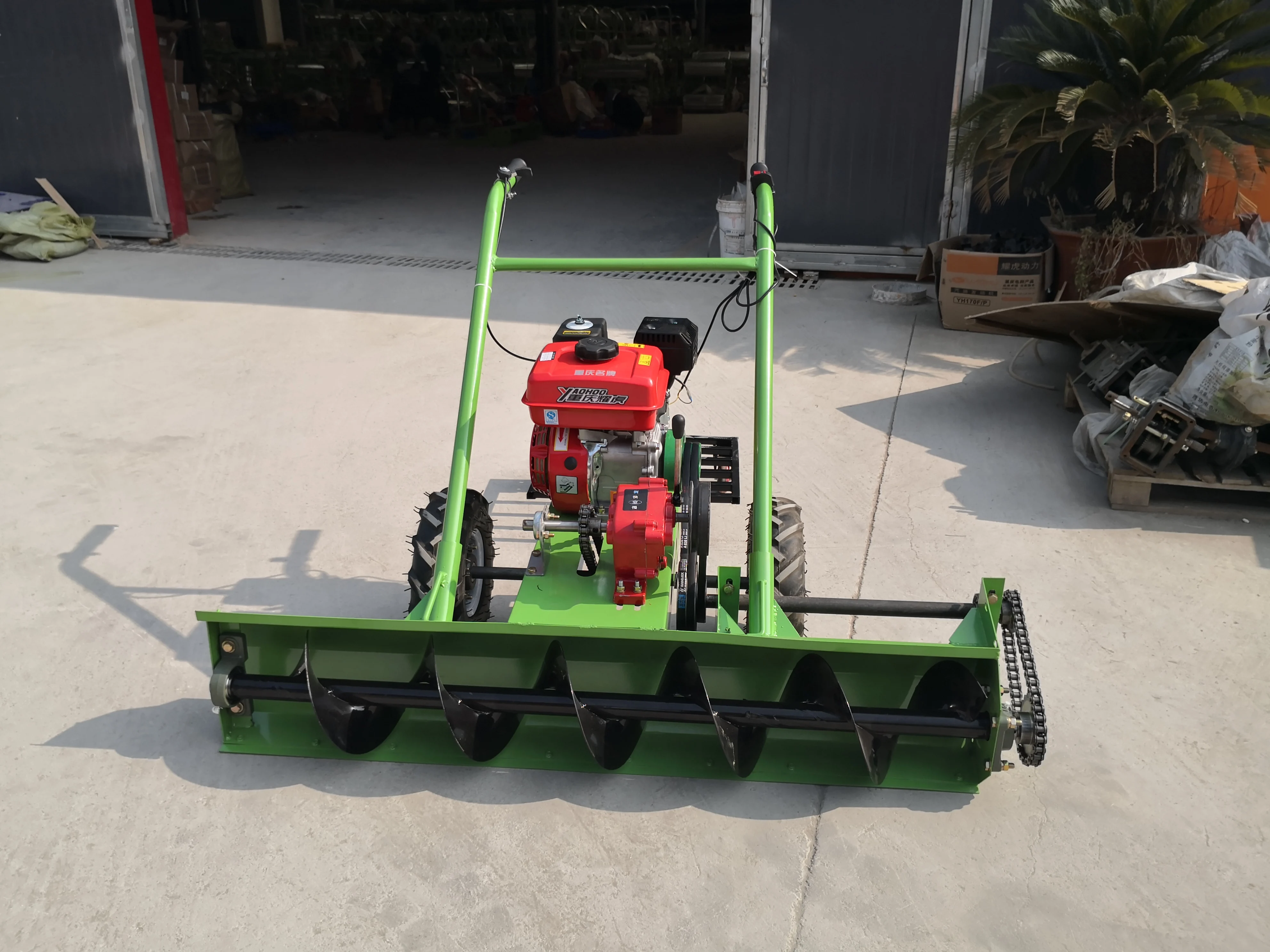 Small property snow blower machine Hand push gasoline full gear snowplow Push snowplow device