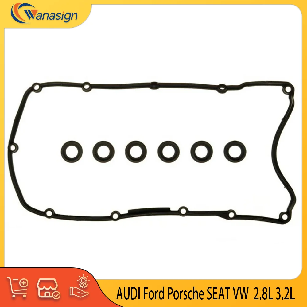 AUTO ENGINE PARTS Valve cover gasket SET for AUDI Ford Porsche SEAT Volkswagen 2.8L 3.2L V6 24V GAS 2.8 3.2 L T 1999-2010