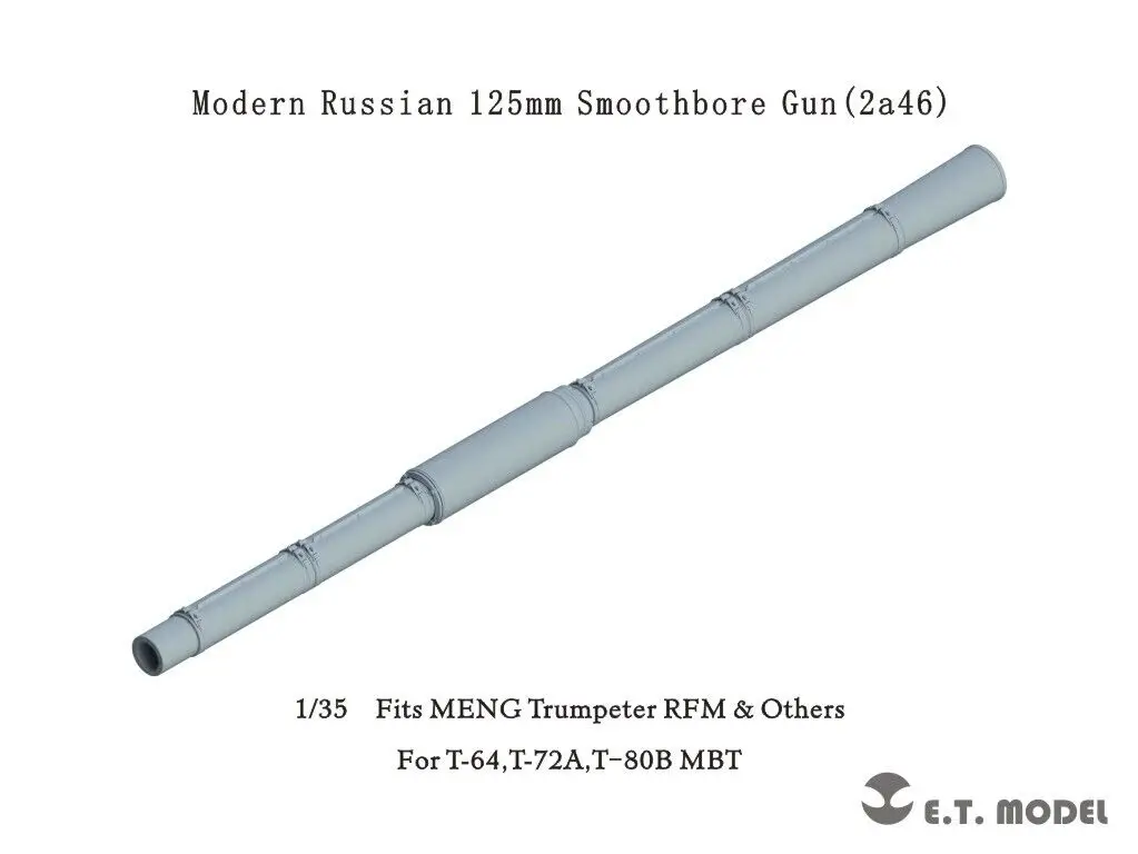 

ET модель 1:35 P35-333 rn русский 125 мм Smoothbore Gun(2a46) 3D Печатный