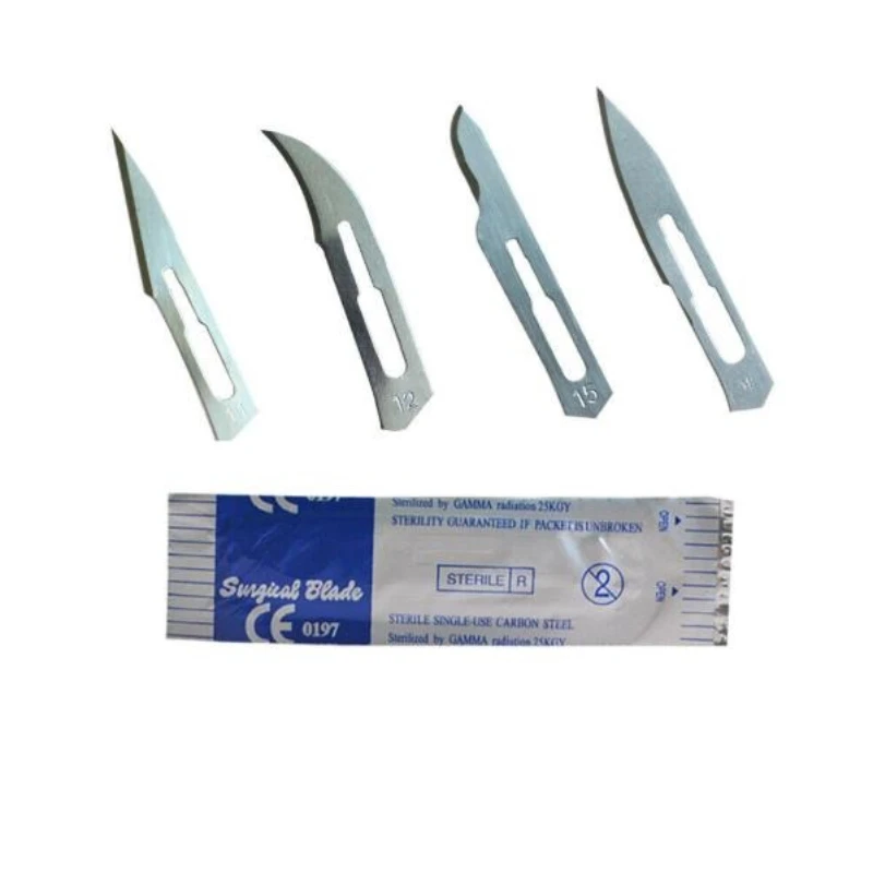 3×100Pcs/Box Surgical Scalpel Sterilized Blades Carbon Steel Sterile Scalpel Knife #10/11/12/15/18/20/21/22/23/24/25