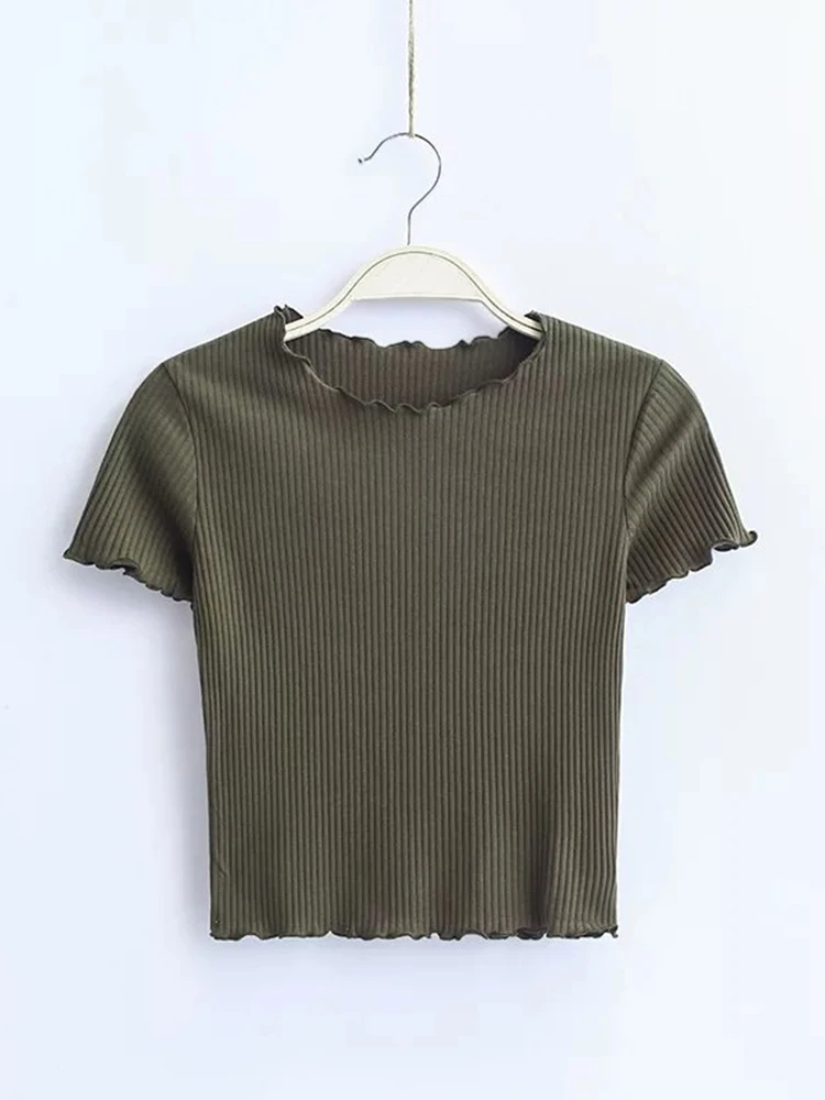 Nuova camicia estiva a maniche corte versatile e slim fit a maniche corte con bordo dolce fungo e parte superiore inferiore in filo