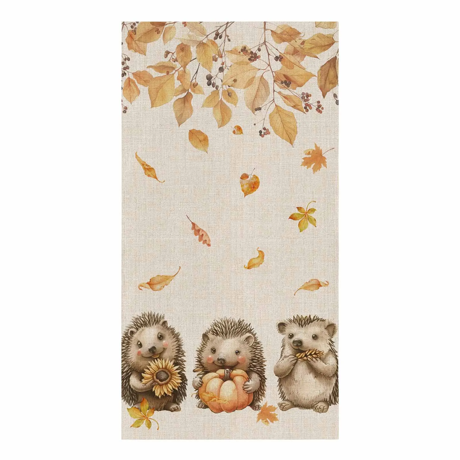 Fall Pumpkin Mushroom Hedgehog Microfiber Towel Absorbent Kitchen Cleaning Cloth Dish Towel Household Cleaning Towel