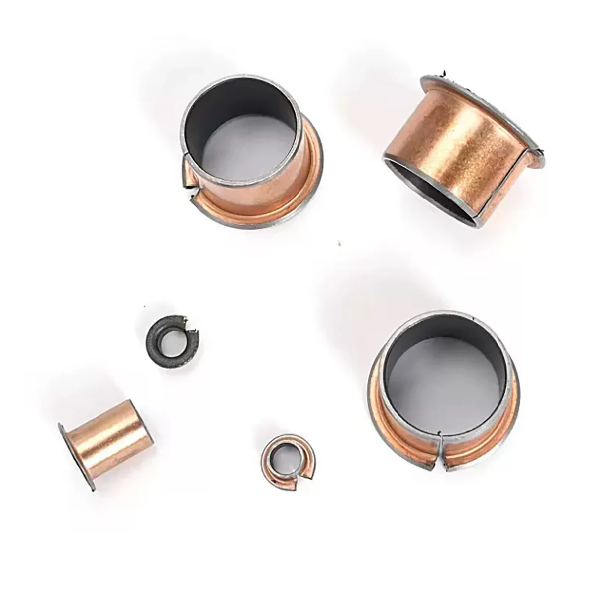 SF‑1F Flanged Self‑lubricating Composite Copper Bushing Sleeve Bearing For Machinery Automotive Industrial Hardware