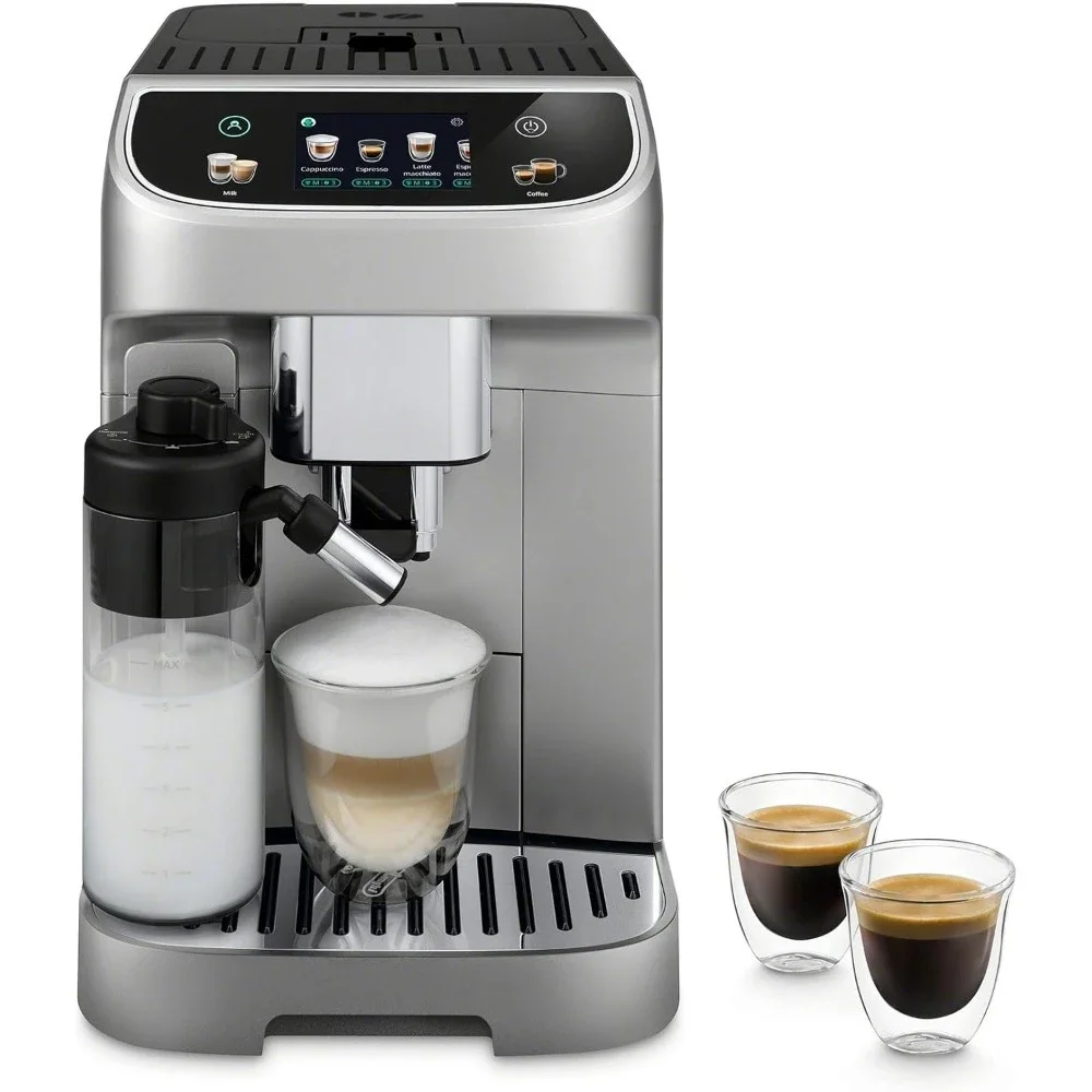 

Fully Automatic Espresso Machine with Automatic Milk Frother for 18+ One Touch Recipes, Built-in Grinder, Coffee Machine