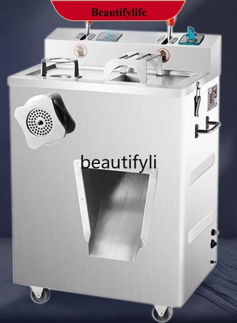 

AB02 Meat Slicer Commercial Meat Grinder Multi-Functional Ham Slicer Shredder Sausage Stuffer Meat Mincer