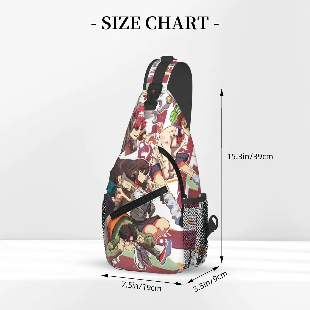 Manga dos desenhos animados dandadan pequenos sacos de estilingue peito crossbody ombro mochila esportes ao ar livre daypacks ação comédia impresso sacos