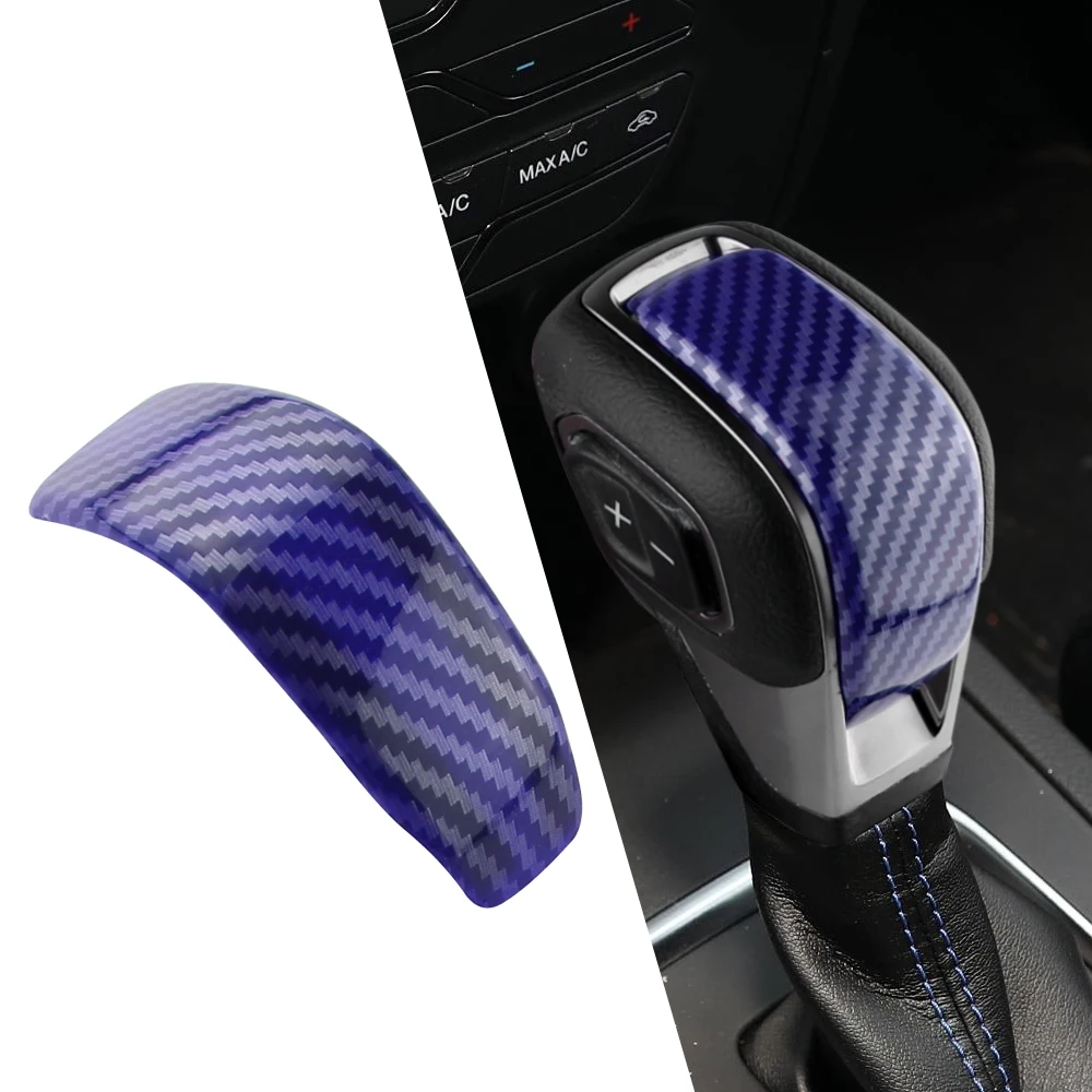 Car Gear Shift Knob Decor Cover Trim Cap for Ford Everest 2020-2024 Ranger 2018-2024 AT Interior Shifter Knob Surround Bezel