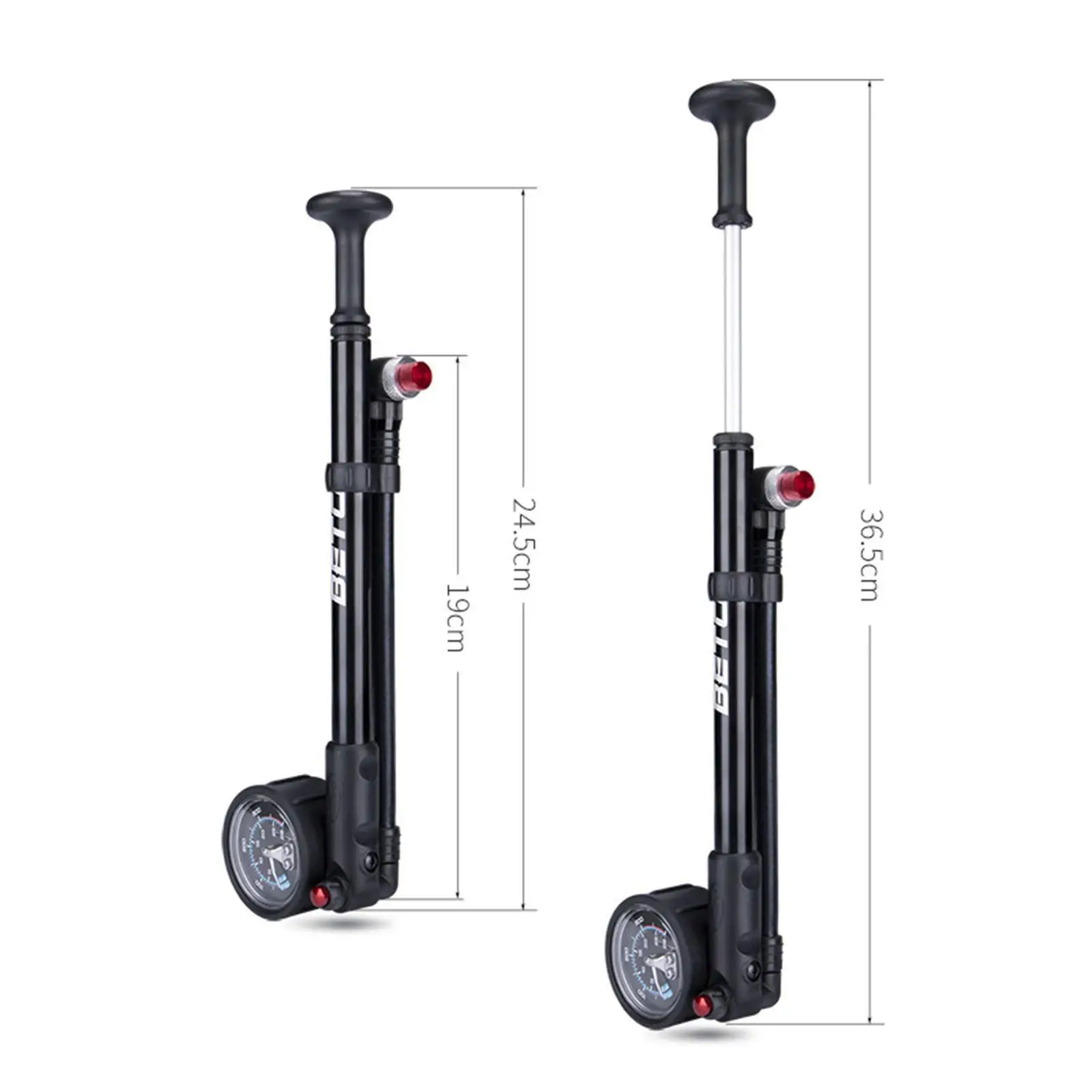 High Pressure 400psi MTB Bike Compact Fork   Rear Shock Pump