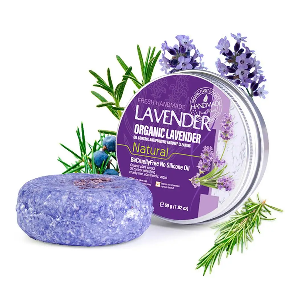 Ginge-champú Multiflorum de carbón de bambú y lavanda, barra de jabón esencial, jabón hecho a mano, planta, P2n6