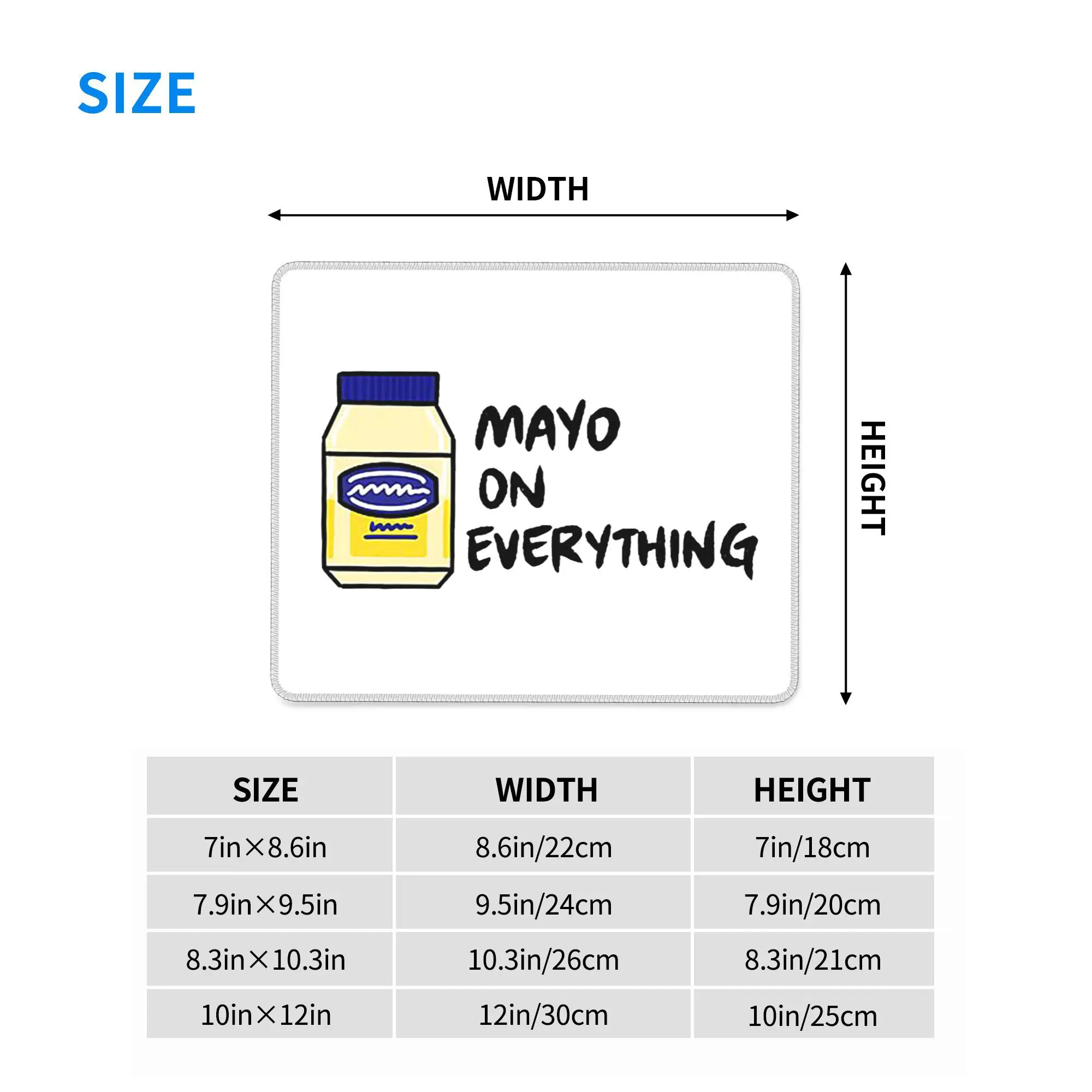 マヨ (マヨネーズ) すべてにマウスパッドコンピュータキーボードマウスマットゲーム PC ラップトップデスクマットオフィスアクセサリーテーブルマット