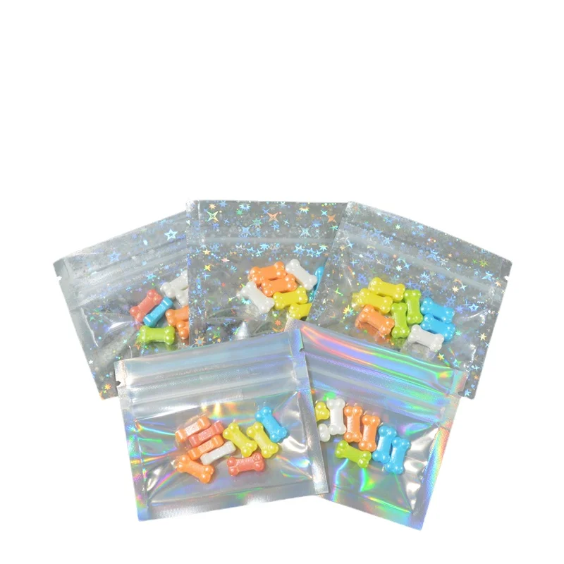 

Zip Lock Plastic Bag, Aluminum Foil, Hologram, Food Mylar Pouch, Smell, Waterproof, Zipper, Reclosable Pouches, 1000 Pcs