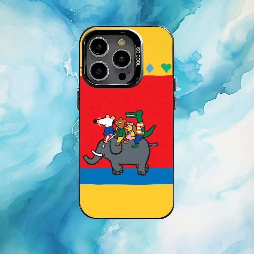 Mouse Playful Universe Phone Case For iPhone17,16,15,14,13,12,11 Plus,Pro Max Black Candy silver phone case