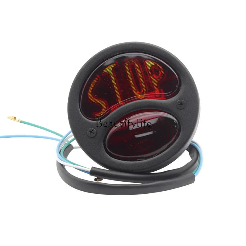 

Motorcycle Side Tail Lights, Round Highlight Brake Lights Motorcycle Accessories