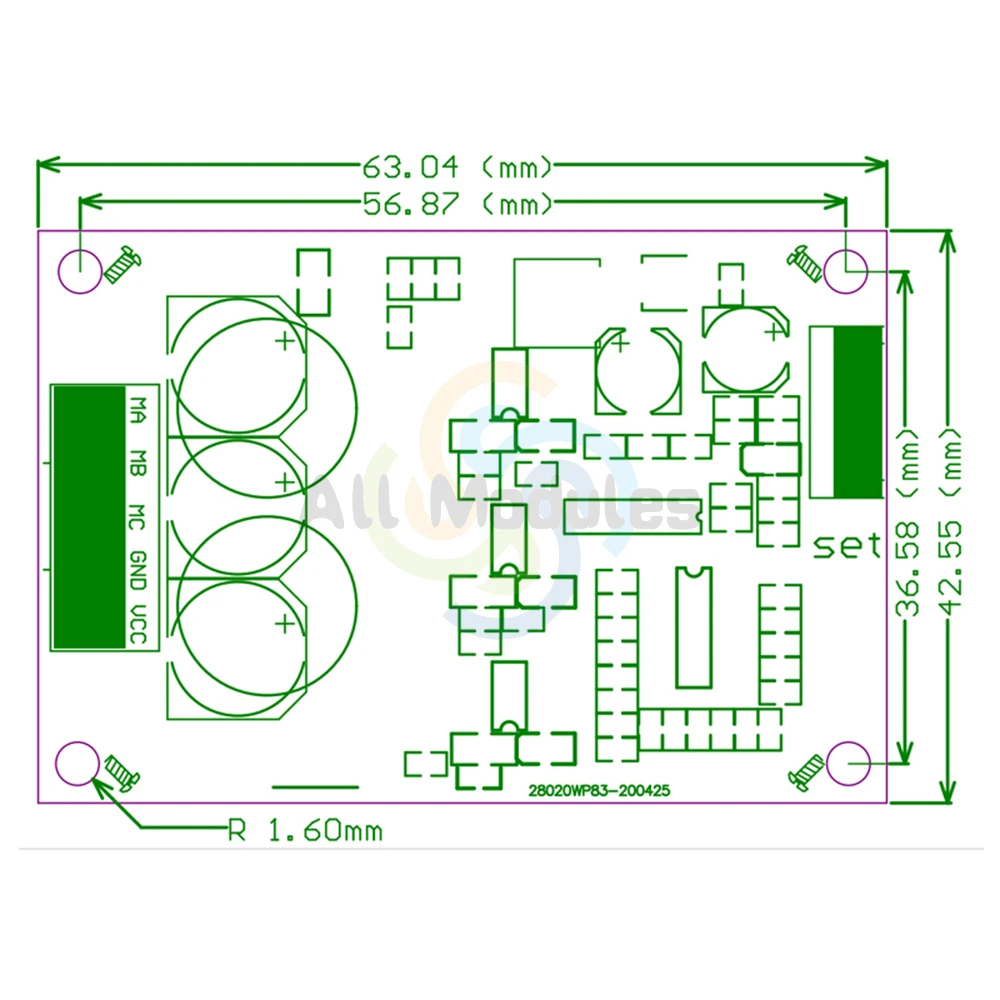 DC Brushless Motor Controller Hall BLDC Driver Board DC 12V to 36V 15A 500W Speed Control High Power