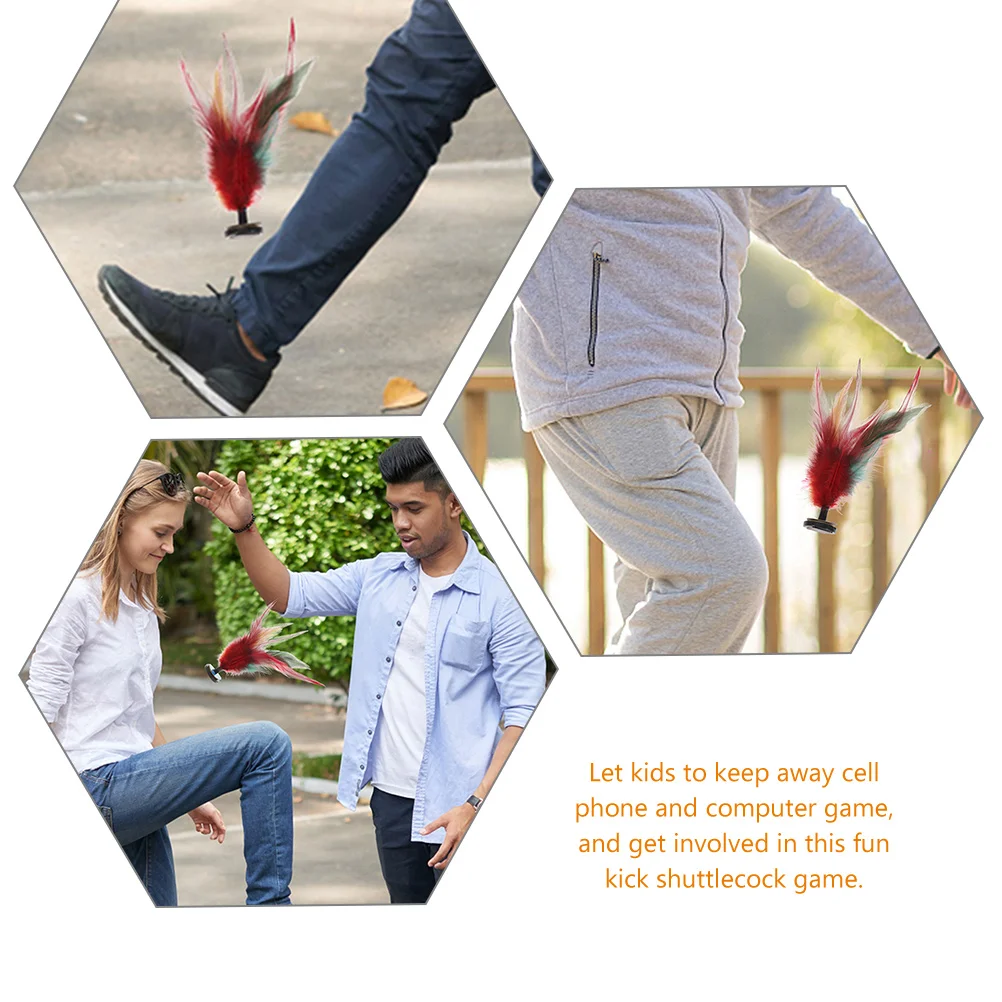 10pcs Kick Toys Chicken Jianzi for Kids Foot Sports Outdoor Coordination Exercise Kick Shuttlecock For Children Toy