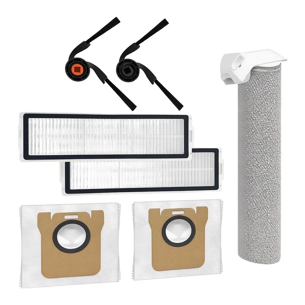 Filters Dust Bags Side Brushes and Mopping Roller Set for For XIAOMI For MIJIA 7C QV41CN 6 PV32CN Robot Vacuum Cleaner