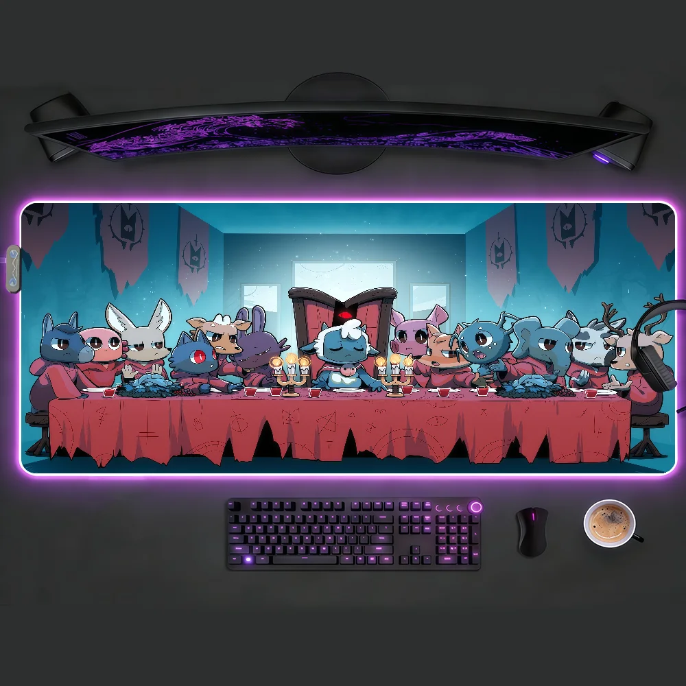 

Коврик для мыши C-Cult Of The L-LambES с RGB-подсветкой, нескользящий, резиновый, для игр, большой XXL, для компьютера, офиса, клавиатуры