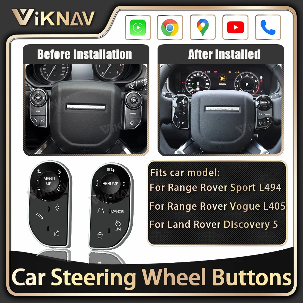 Viknav Fit For Land Rover Range Steering Wheel Touch Buttons Knob (2013-2017) Control Keys old change new