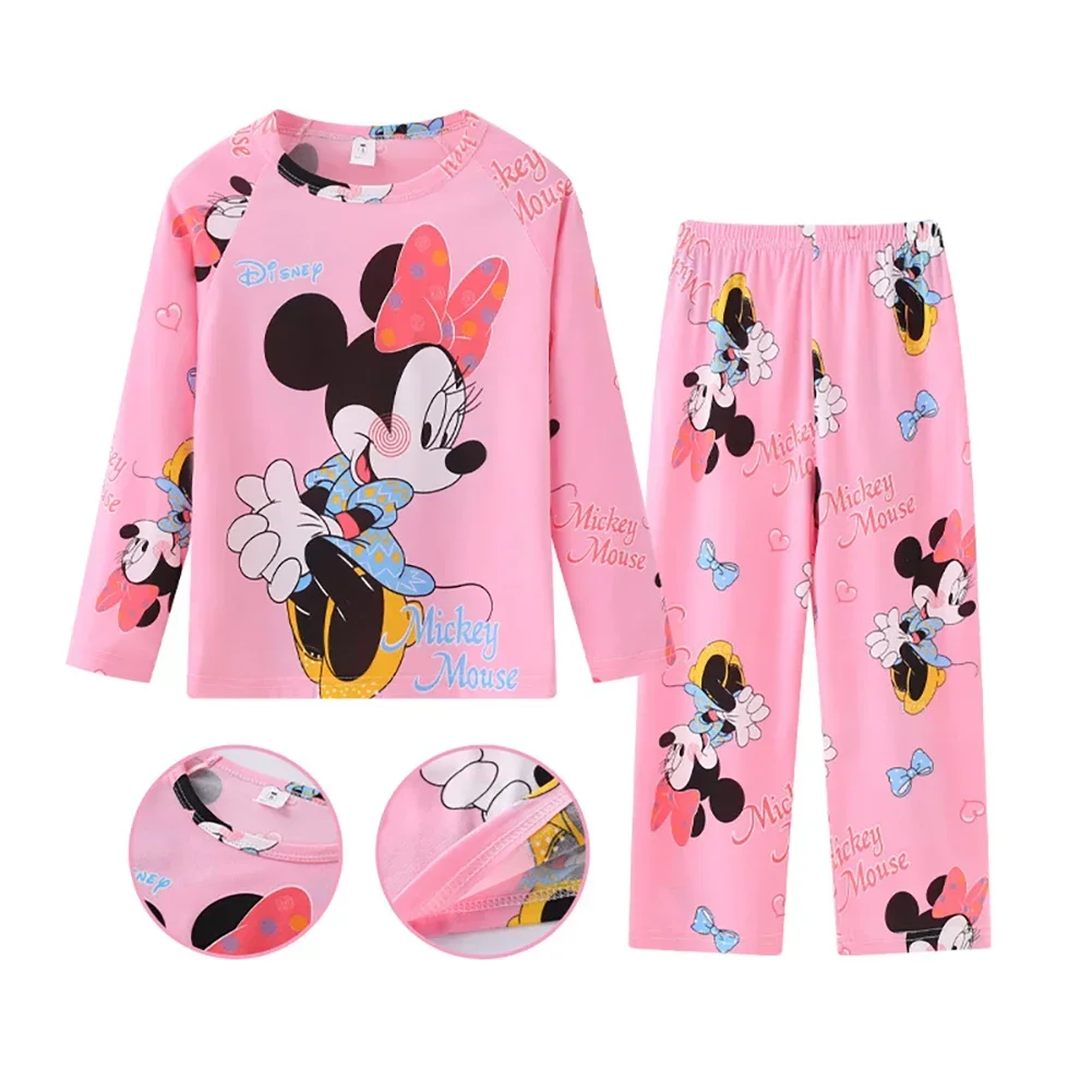 2pcs/set New Children Pyjamas Minnie Boys and Girls Sets Kid Home Wear young boys and girls Travel Casual Sleepwear Suit