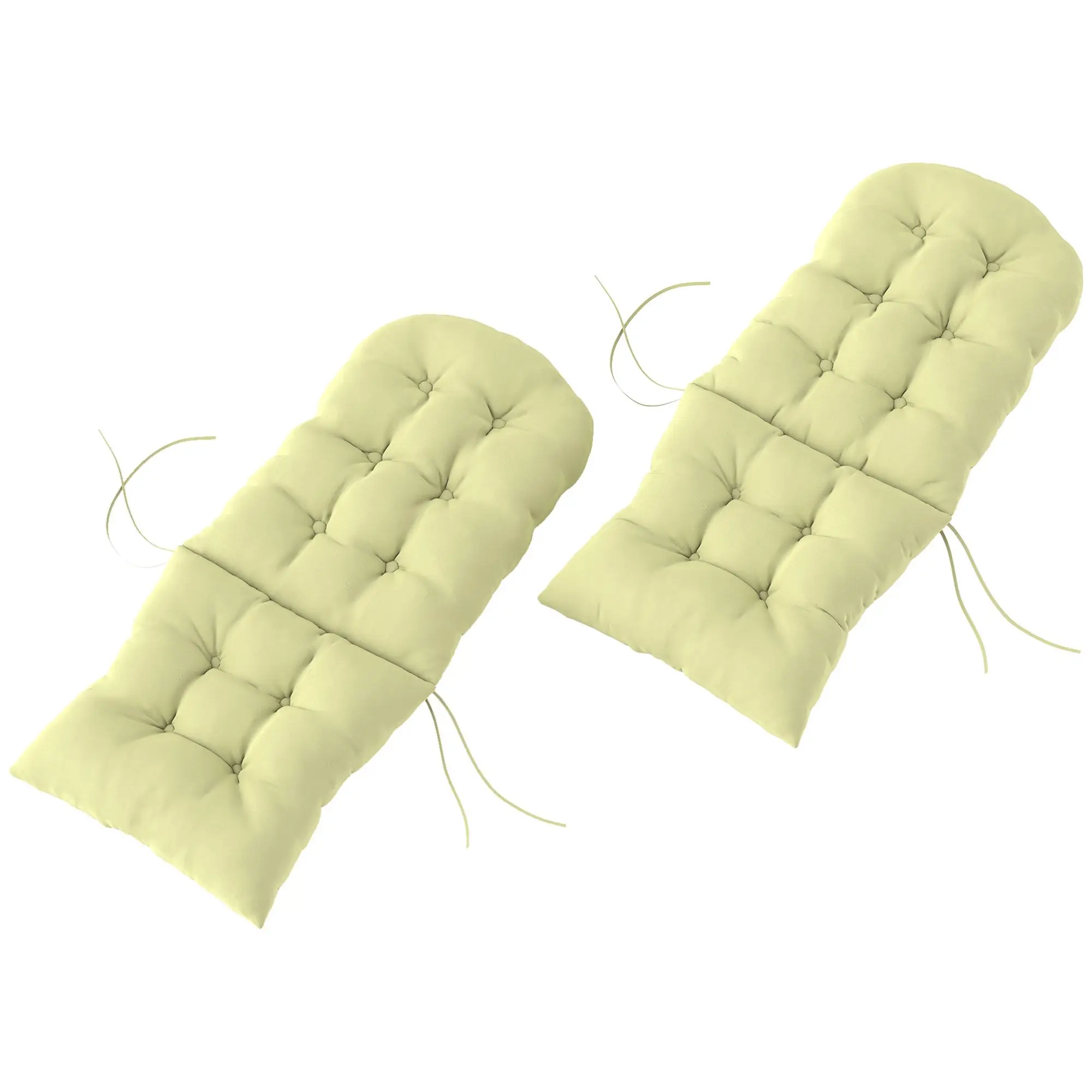 

For Outsunny Outdoor Adirondack Chair Cushions Set of 2, Tufted High Back Patio Chair Cushions, Adirondack Cushions with Ties, N