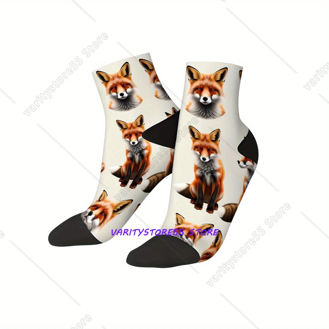 

Featuring Cartoon Fox Socks Harajuku Sweat Absorbing Stockings All Season Socks Accessories for Man Woman Gifts