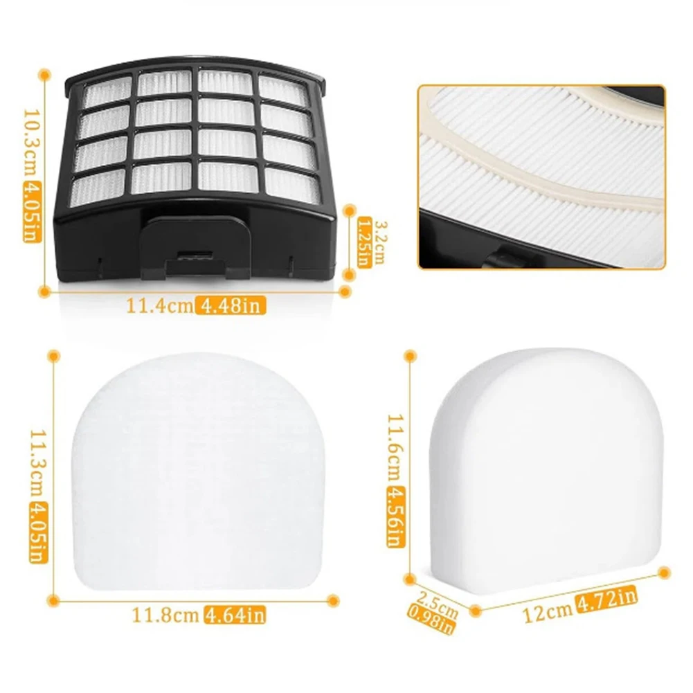 Filterelement Filter Katoenen reinigingsborstel voor Shark Stofzuigermodellen AZ3900UKT AZ3900UKTBK Vervangingsset Schoon Herbruikbaar