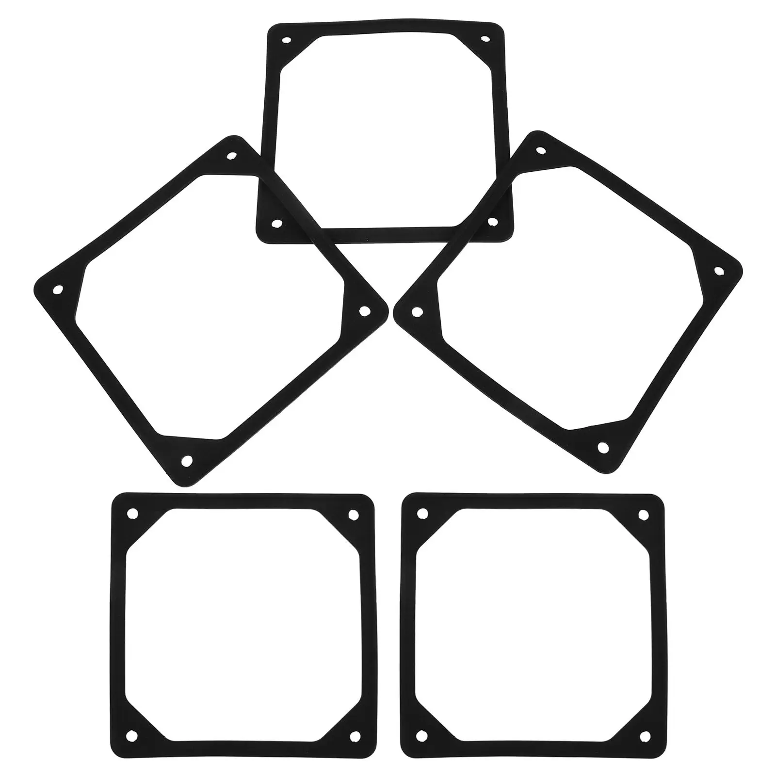5Pcs Pc Case Fan Shock Absorption Pads Silicone Anti Vibration Rubber Gaskets Noise Dampening Fan Mounting Cushion for Desktop