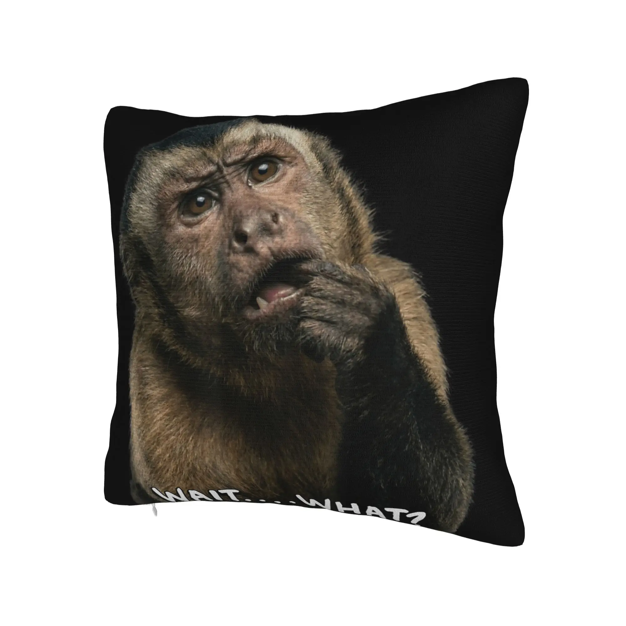 Decorative Pillowcase Thinking Monkey Meme  Merch Sofa  Pillow Case Cover Zippered Multiple Sizes